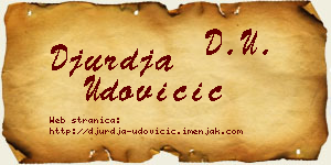 Đurđa Udovičić vizit kartica